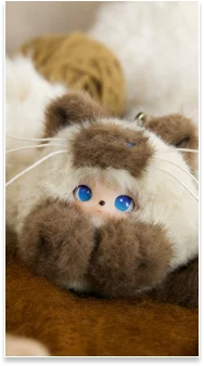 その他 POPMART DIMOO Fluffy Ball-Kitty Dimoo Fluffy Ball Kitty Vinyl Plush Pendant Exclusive